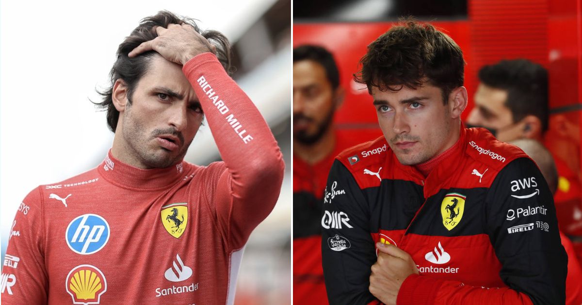 Ferrari F1 drivers Carlos Sainz and Charles Leclerc