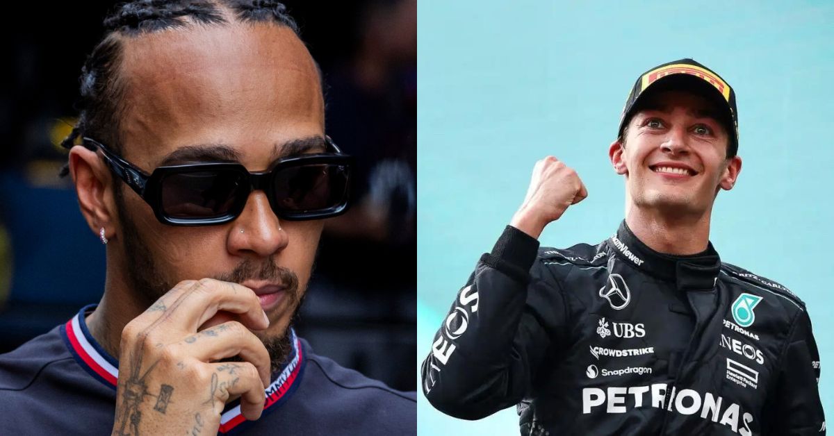 Lewis Hamilton and George Russell